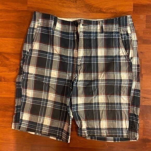 Old Navy Men’s Casual 10 in Plaid Checkered Blue Multi Pocket Shorts, Sz… - Picture 5 of 6